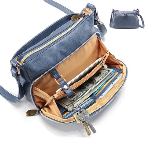 Fashion Women Leather Lady Multi-pockets Solid Crossbody Shoulder ...