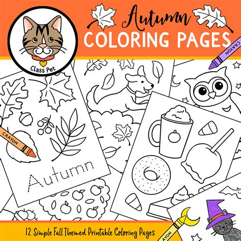 Coloring Pages Fall Autumn