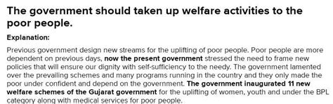 As compared to the welfare activities taken up by Harsha, suggest any ...
