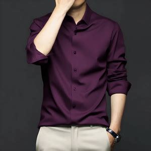 SOLSTICE Men Solid Party Purple Shirt - Buy SOLSTICE Men Solid Party ...