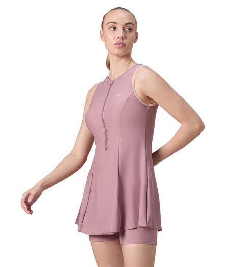 Buy Speedo Women's Endurabrite Closedback Swimdress With Boyleg ...
