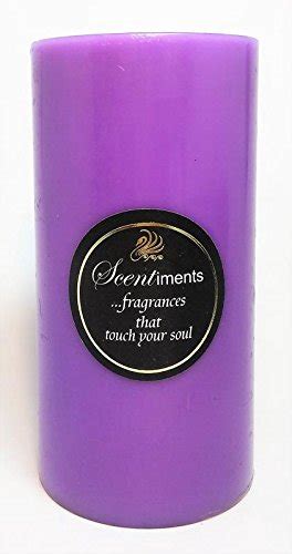 Scentiments Lavender Scented Pillar Candle, Gift Candle, Home Decor and ...