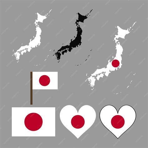 Premium Vector | Japan map and flag of japan vector illustration