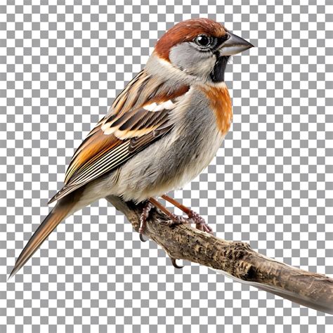 Male sparrow isolated on a transparent background | Premium AI ...