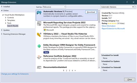 Image result for Automatic Update in Visual Studio