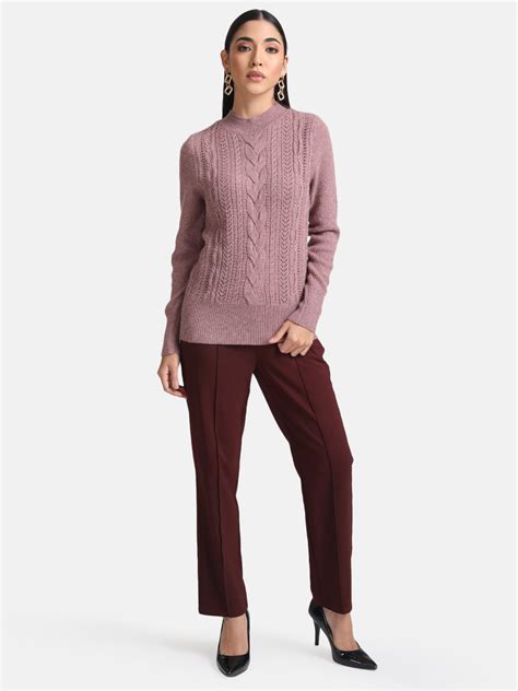 Cable Knit Turtle Neck Pullover – KAZO