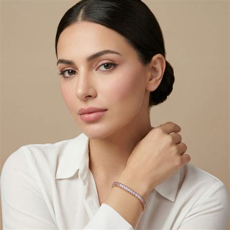 The Baguette Beam Bracelet - Pink – Blingvine