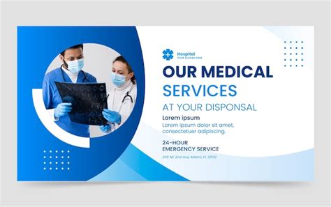 Gradient hospital template design | Free Vector