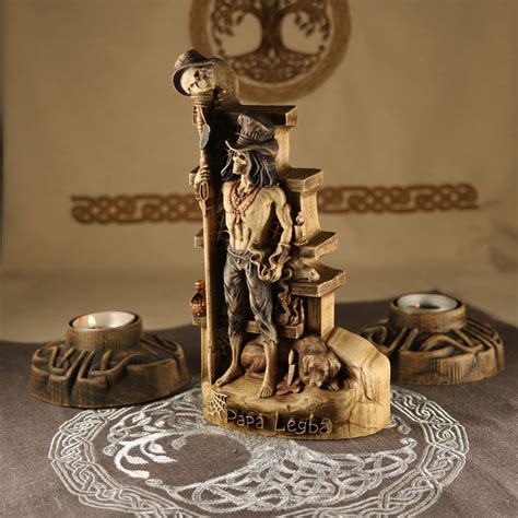 Wooden Papa Legba Statue - lwa in Haitian Vodou#N# – Art Carving Shop