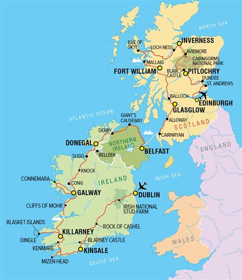 Map england ireland
