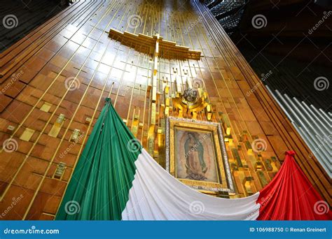 Sacred Image of Our Lady of Guadalupe, in Mexico City Editorial Image ...