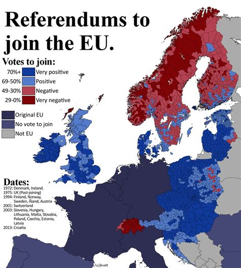 Detailed Map Of The Various Referendums To Join The EU - Brilliant Maps