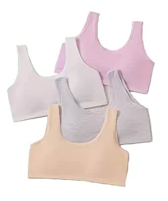 Buy BRAAFEE Pack of 6 Sports Bra for Women & Girls, Cotton Non-Padded ...