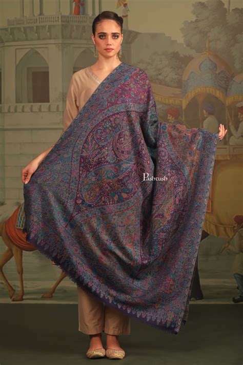 Pashtush Mens 100% Pure Wool Shawl With Woolmark Certificate, Ethnic W ...
