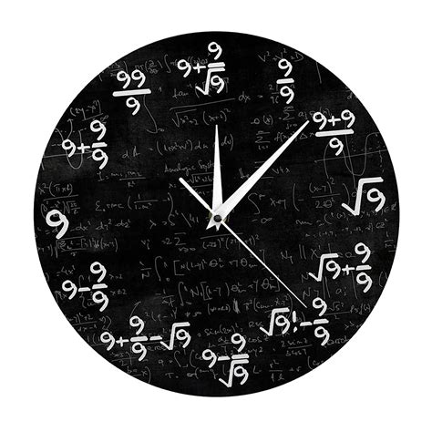 Buy BNF® Modern Wall Clock Math Equation Clocks 9'S Formulas ...