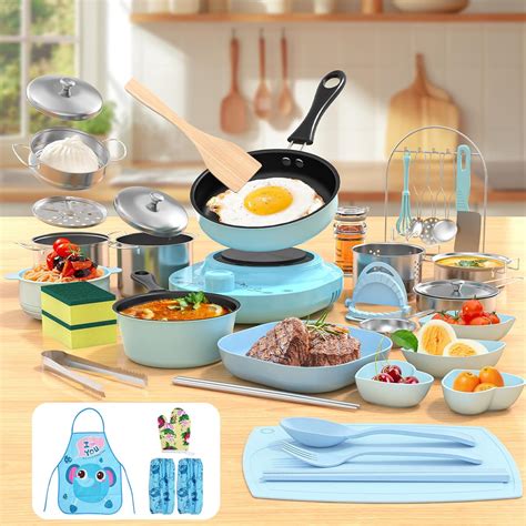 Amazon.com: Gotoofun Kids Cooking Sets Real, Kid Safe Montessori Mini ...