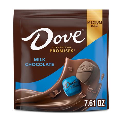 DOVE Chocolate Milk Chocolate Candy Bag 7.61 oz Individually Wrapped ...