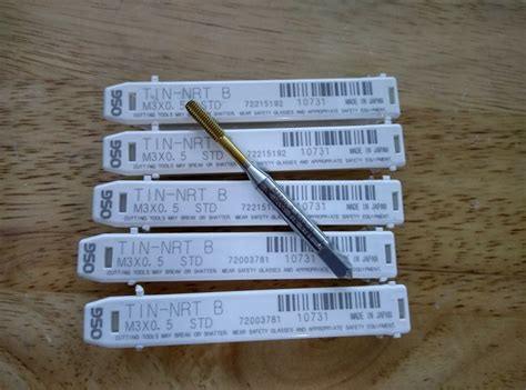 OSG M3x0.5 TiN coated roll tap - TiN-NRT-B M3x0.5 QTY:5pcs | eBay