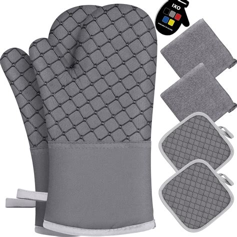 Amazon.com: 4PCS TIPTAP Oven Mitts, Kitchen Oven Mitts Set, Non Slip ...
