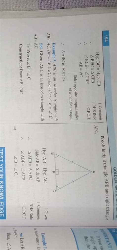 ABC is an isosceles triangle, with AB=AC. draw AP perpendicular BC to ...