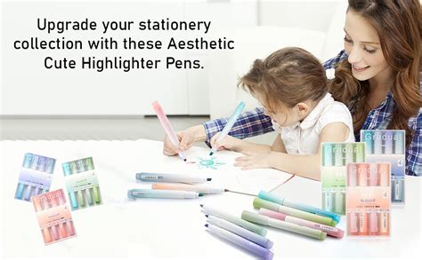 VENI MART 12pcs Aesthetic Cute Highlighter Pen, Pastel Marker Set | No ...