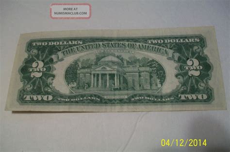 1963 Two Dollar Bill (united States Note) Red Seal