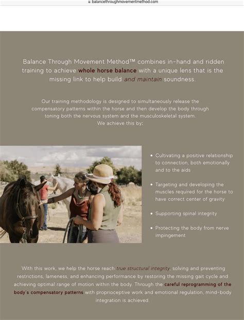 Exploring Dressage Biomechanics : Balance Through Movement Method & the Three Pillars