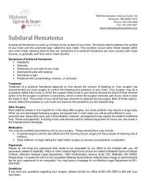 Fillable Online Subdural Hematoma Fax Email Print - pdfFiller