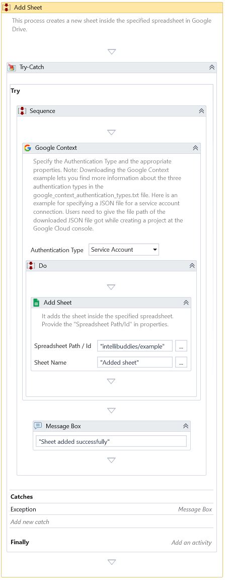 Add Sheet | IntelliBuddies® Documentation Portal