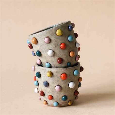 Bumpy 200-300 Ml Cups, Ceramic Coffee Tumbler With Bubbles - Etsy en 2025 | Céramique faite à la ...