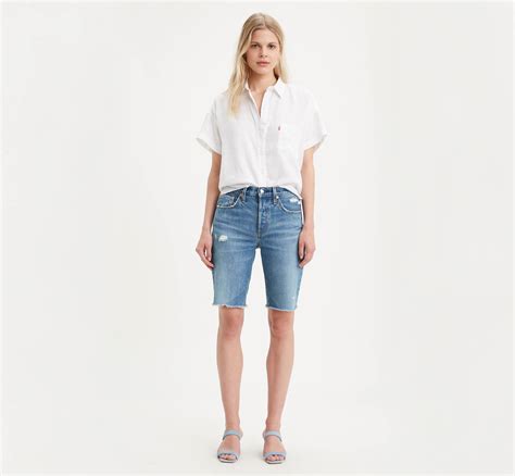 501® Long Womens Shorts - Medium Wash | Levi's® US