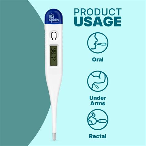 Apollo Pharmacy Digital Thermometer, 1 Count Price, Uses, Side Effects ...