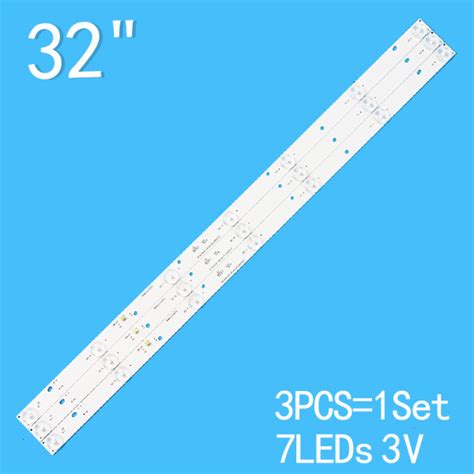 LED Backlight Strip for Intex 32 Inch TV, 7 LED 3V 3 PCS