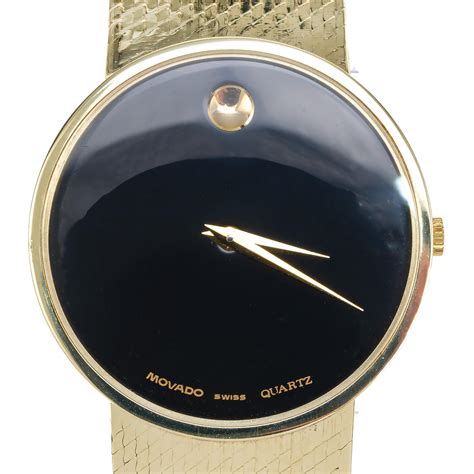 Movado Yellow Gold Men's Museum Wristwatch at 1stDibs | 14k gold movado ...