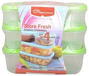 Buy Princeware Plastic Storage Set, Set of 4, 1.9 litres, Green Online ...