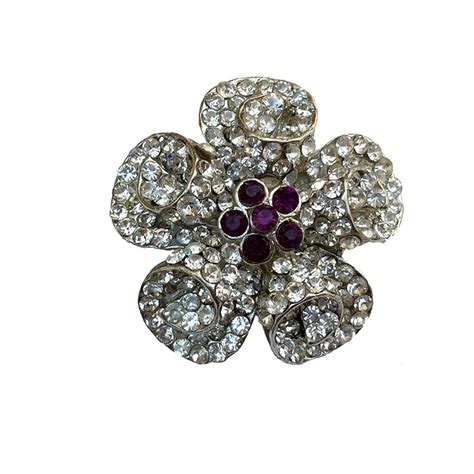 FURE Conical Petal Flower (Rhodium) Brooch