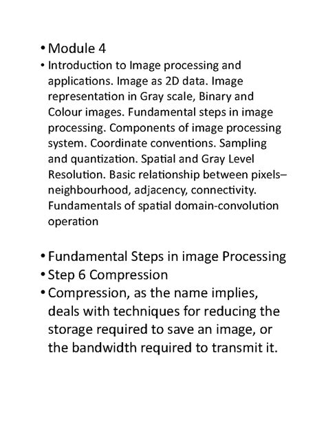 Module 4 - Module 4 Introduction to Image processing and applications ...