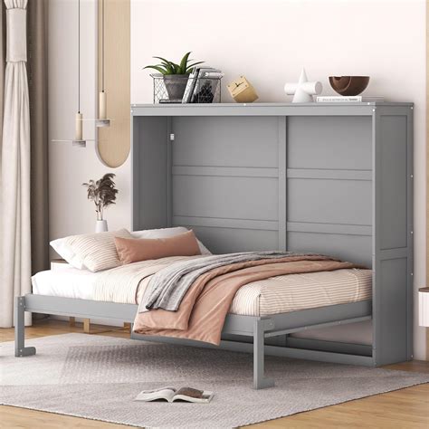 Amazon.com: Full Size Murphy Bed Wall Bed Bedroom Furniture Folding Bed ...
