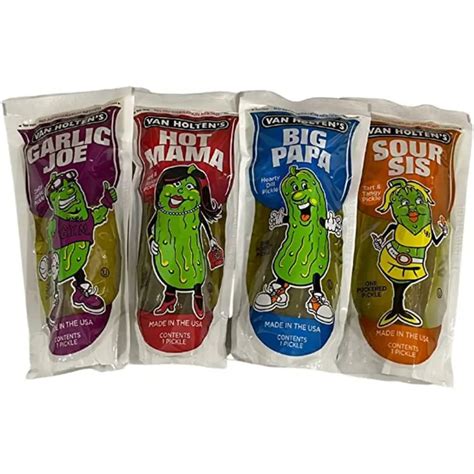 Van Holten's Pickle In-a Pouch Variety Pack 4 pickles 1 of each Flavor ...