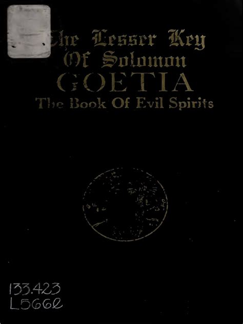 The Lesser Key of Solomon Go Eti A | PDF | Supernatural Legends ...