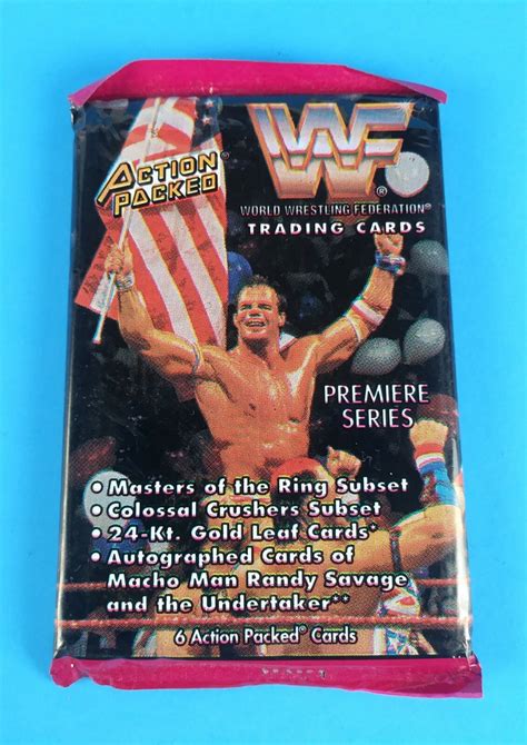 WWF Action Packed 1994 Wrestling Trading Cards Unopened Pack WWE NEW ...