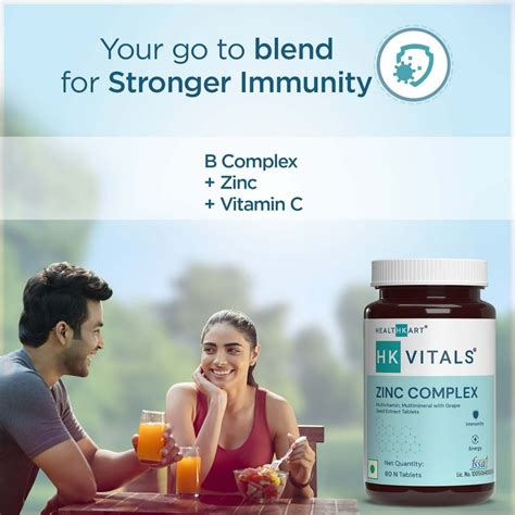Healthkart HK Vitals Zinc Complex, 60 Tablets Price, Uses, Side Effects ...