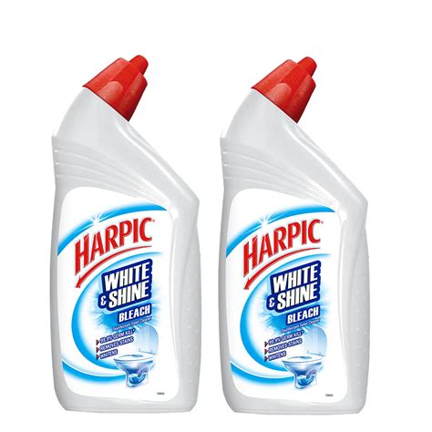 Harpic 500 ml (Pack of 2) - Bleach, White and Shine Disinfectant Toilet ...