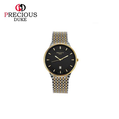 PRECIOUS DUKE Ultra-Thin Gold Men’s Business Watch – Titanium Band ...