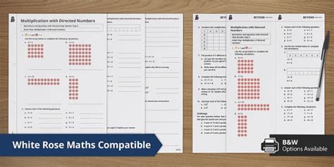 👉 Multiplication with Directed Numbers (teacher made)