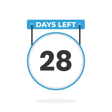 28 Days Left Countdown for sales promotion. 28 days left to go ...