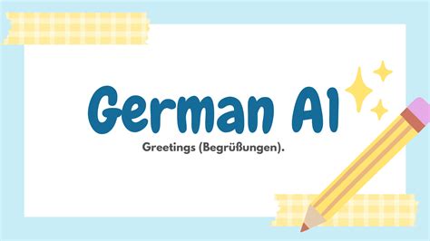1. German language A1 : Greetings (Begrüßungen). - learn german ...