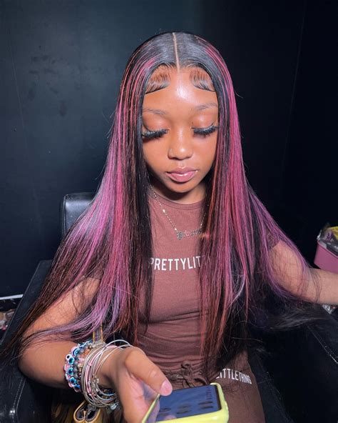 Sooo pretty😍Love the Closure wig with highlights from stylist @stylesby ...