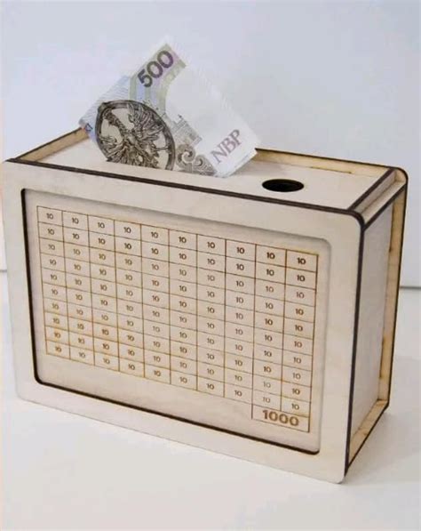 LASERMEECRAFT 1000 Rupee Target Savings Bank - Wooden Money Box (20x7 ...