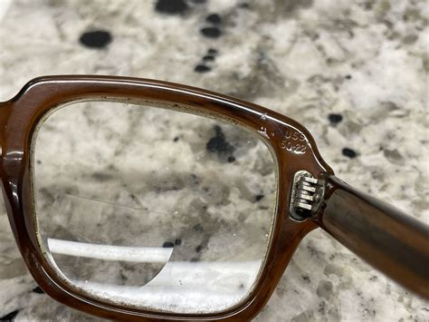 VINTAGE ROMCO USS MILITARY GI ISSUE Brown EYEGLASSES 4 1/4 - 5 1/2 ...